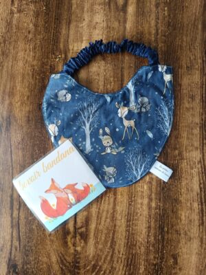 bavoir bandana forêt bleu